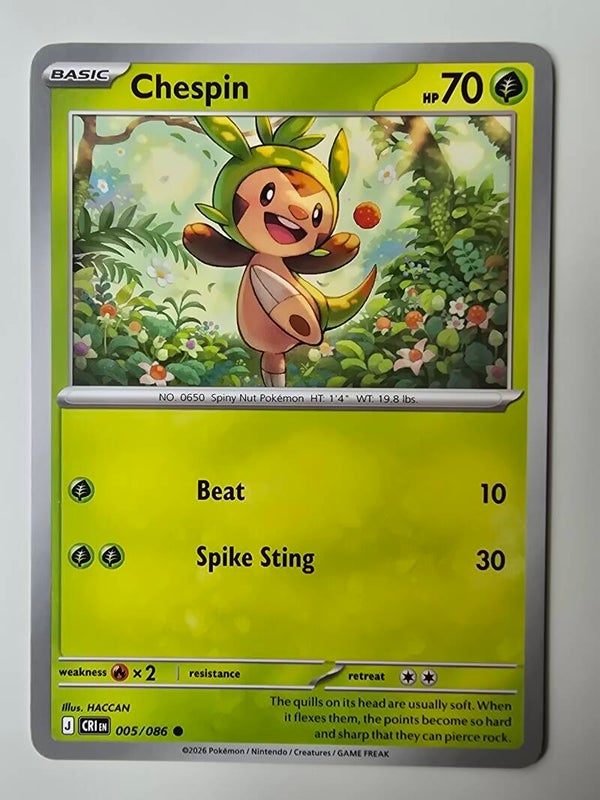 CHESPIN (CHAOS RISING 005/086) (POKÉMON) (TRADING CARD)