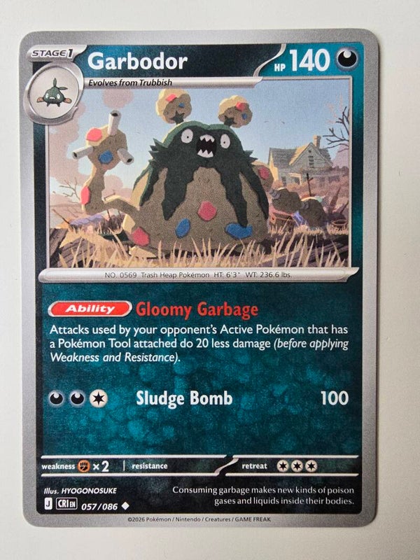 GARBODOR (CHAOS RISING 057/086) (POKÉMON) (TRADING CARD)
