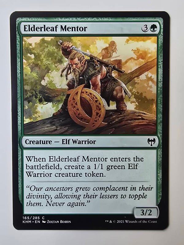 ELDERLEAF MENTOR (KHM) (165/285 C) (MTG) (TRADING CARD)