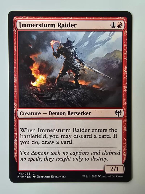 IMMERSTURM RAIDER (KHM) (141/285 C) (MTG) (TRADING CARD)