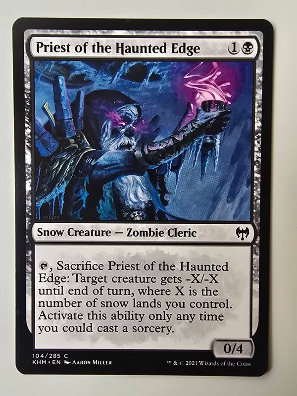 PRIEST OF THE HAUNTED EDGE (KHM) (104/285 C) (MTG) (TRADING CARD)