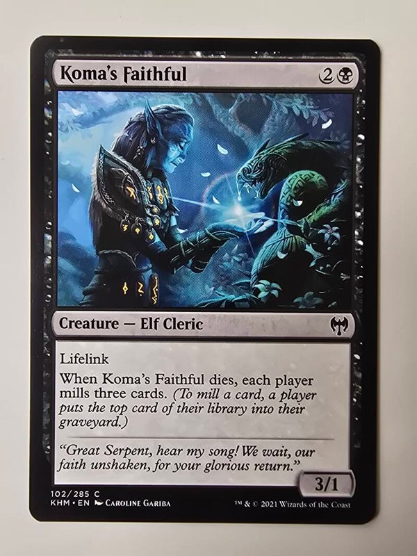 KOMA'S FAITHFUL (KHM) (102/285 C) (MTG) (TRADING CARD)