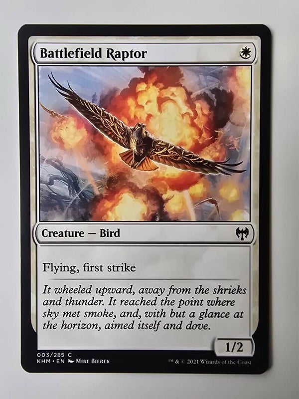 BATTLEFIELD RAPTOR (KHM) (003/285 C) (MTG) (TRADING CARD)