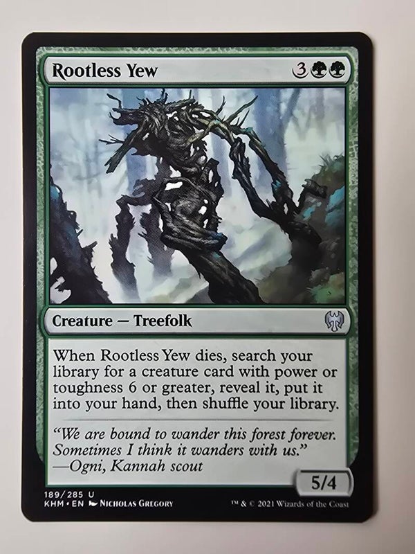 ROOTLESS YEW (KHM) (189/285 U) (MTG) (TRADING CARD)