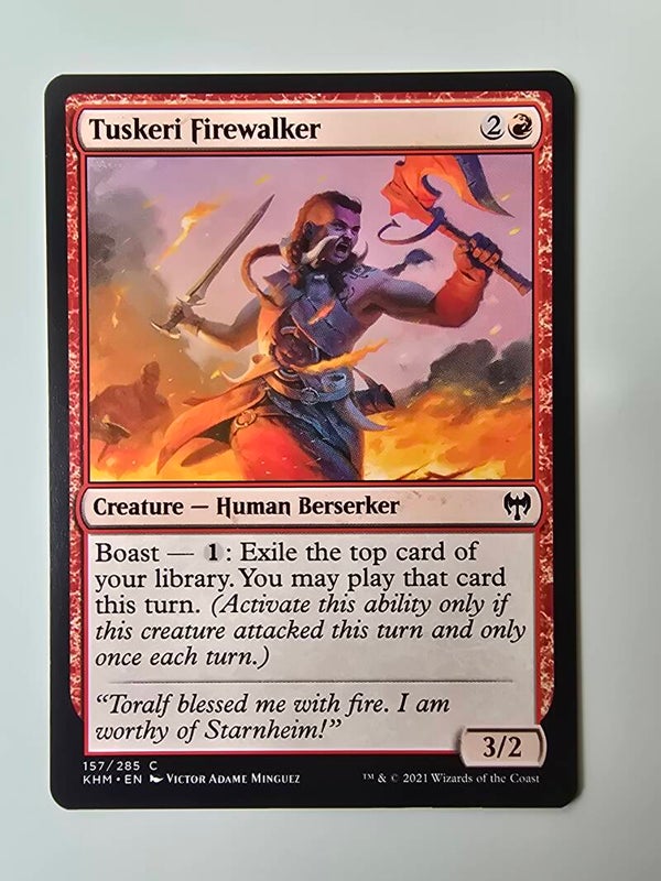 TUSKERI FIREWALKER (KHM) (157/285 C) (MTG) (TRADING CARD)