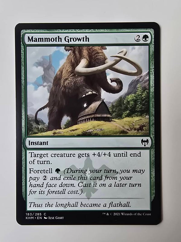 MAMMOTH GROWTH (KHM) (183/285 C) (MTG) (TRADING CARD)