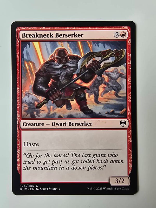 BREAKNECK BERSERKER (KHM) (124/285 C) (MTG) (TRADING CARD)