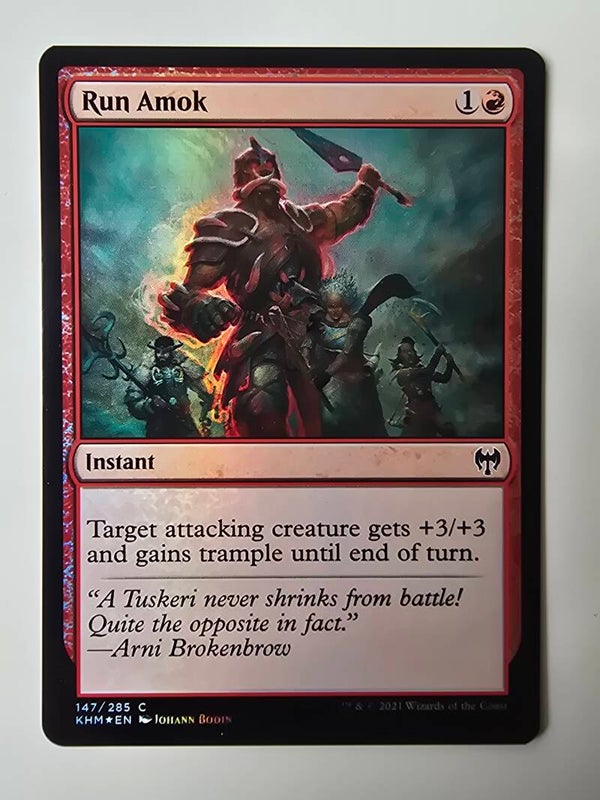 RUN AMOK (KHM) (147/285 C) (FOIL) (MTG) (TRADING CARD)