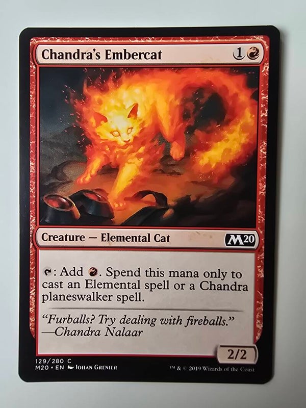CHANDRA'S EMBERCAT (M20) (129/280 C) (MTG) (TRADING CARD)