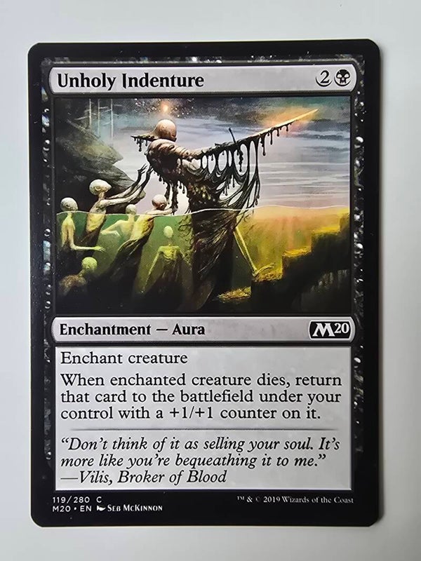 UNHOLY INDENTURE (M20) (119/280 C) (MTG) (TRADING CARD)