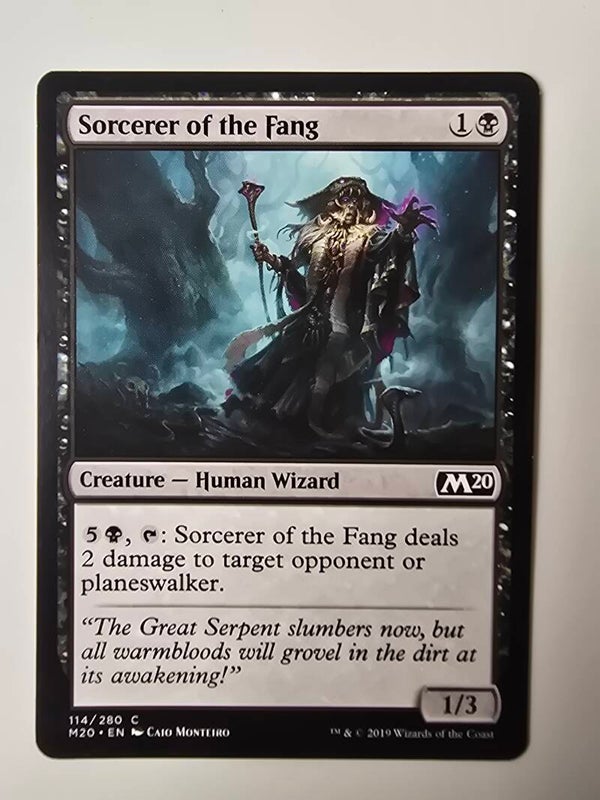 SORCERER OF THE FANG (M20) (114/280 C) (MTG) (TRADING CARD)