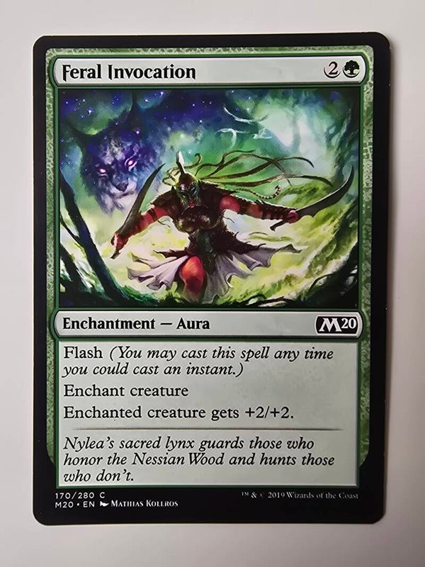 FERAL INVOCATION (M20) (170/280 C) (MTG) (TRADING CARD)