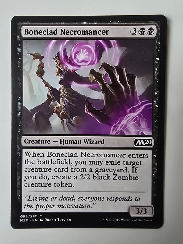 BONECLAD NECROMANCER (M20) (093/280 C) (MTG) (TRADING CARD)