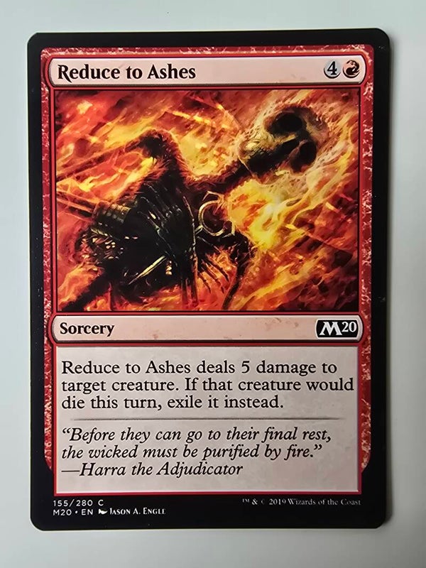 REDUCE TO ASHES (M20) (155/280 C) (MTG) (TRADING CARD)