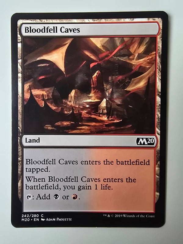 BLOODFELL CAVES (M20) (242/280 C) (MTG) (TRADING CARD)