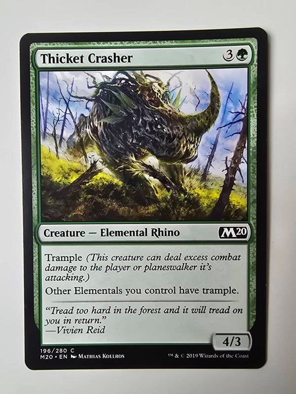 THICKET CRASHER (M20) (196/280 C) (MTG) (TRADING CARD)