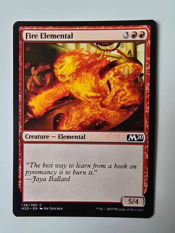 FIRE ELEMENTAL (M20) (138/280 C) (MTG) (TRADING CARD)