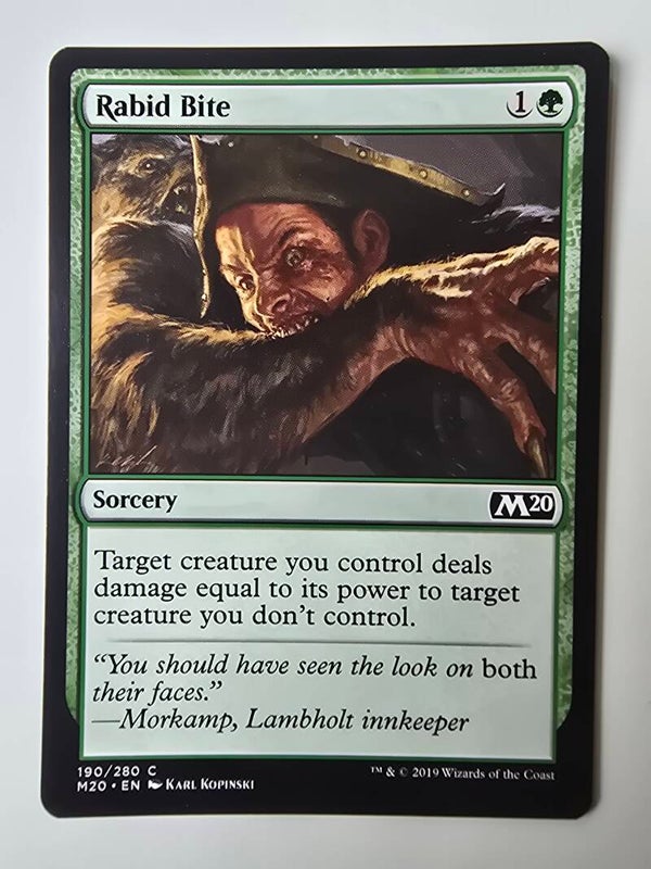 RABID BITE (M20) (190/280 C) (MTG) (TRADING CARD)