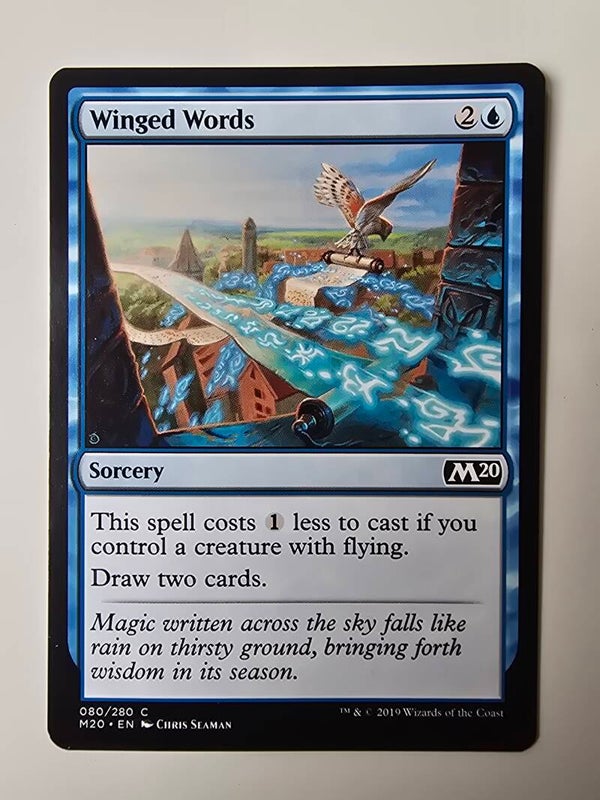 WINGED WORDS (M20) (080/280 C) (MTG) (TRADING CARD)