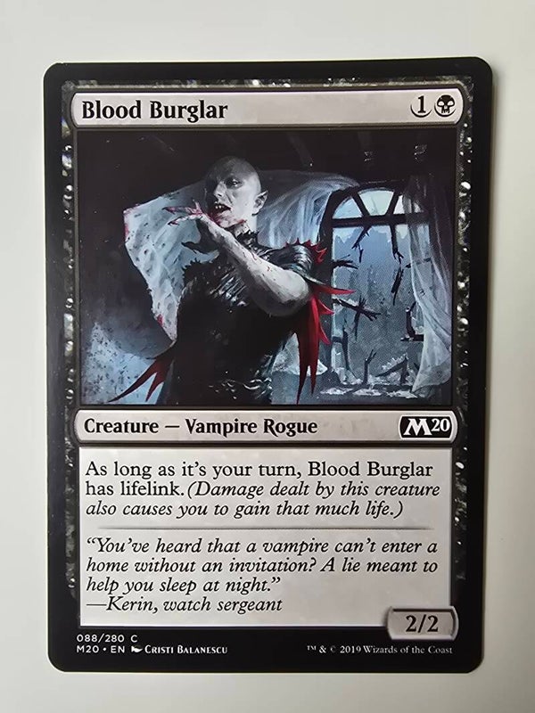 BLOOD BURGLAR (M20) (088/280 C) (MTG) (TRADING CARD)