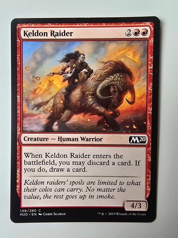 KELDON RAIDER (M20) (146/280 C) (MTG) (TRADING CARD)
