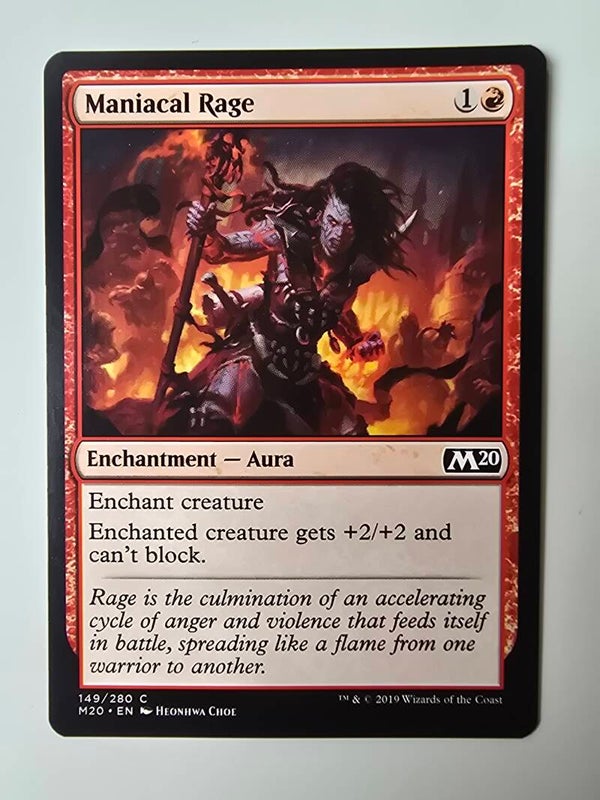 MANIACAL RAGE (M20) (149/280 C) (MTG) (TRADING CARD)