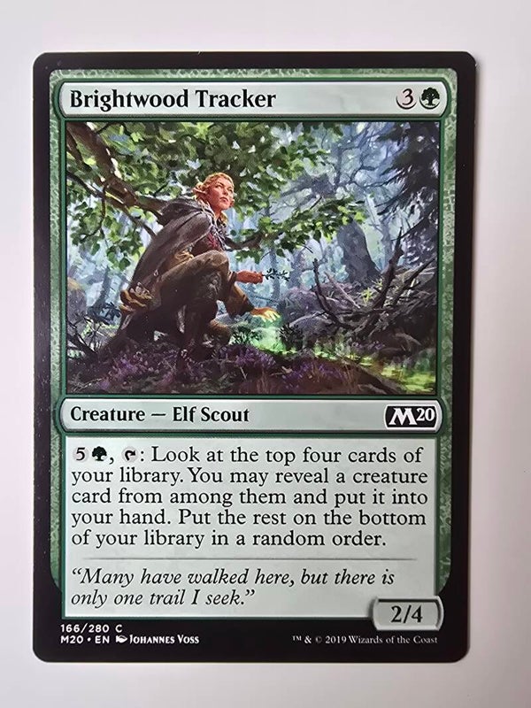 BRIGHTWOOD TRACKER (M20) (166/280 C) (MTG) (TRADING CARD)