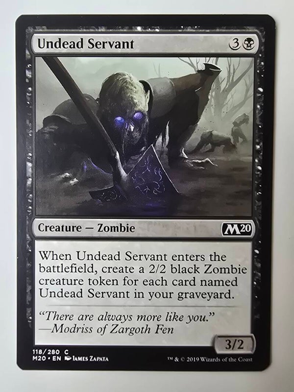 UNDEAD SERVANT (M20) (118/280 C) (MTG) (TRADING CARD)