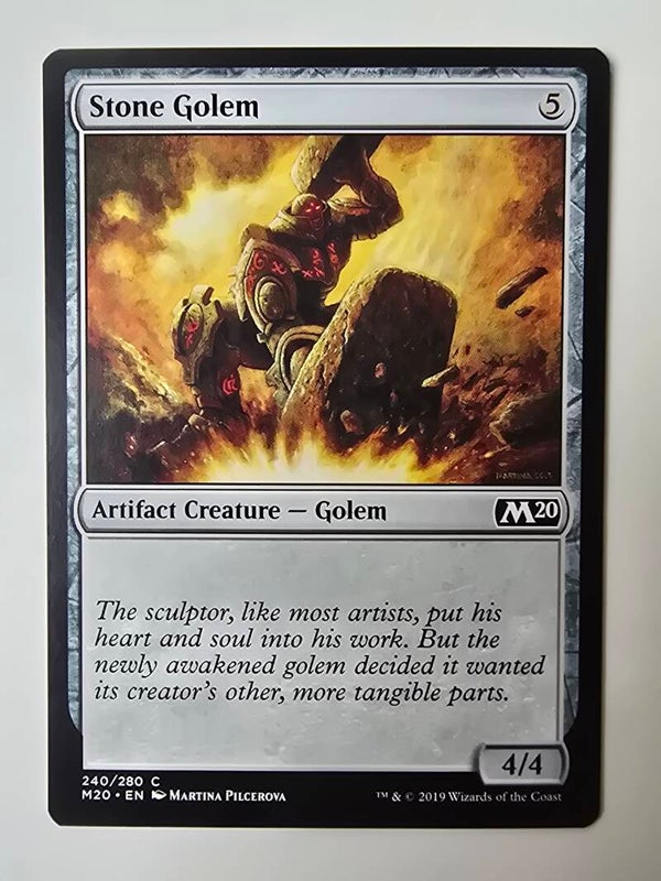 STONE GOLEM (M20) (240/280 C) (MTG) (TRADING CARD)