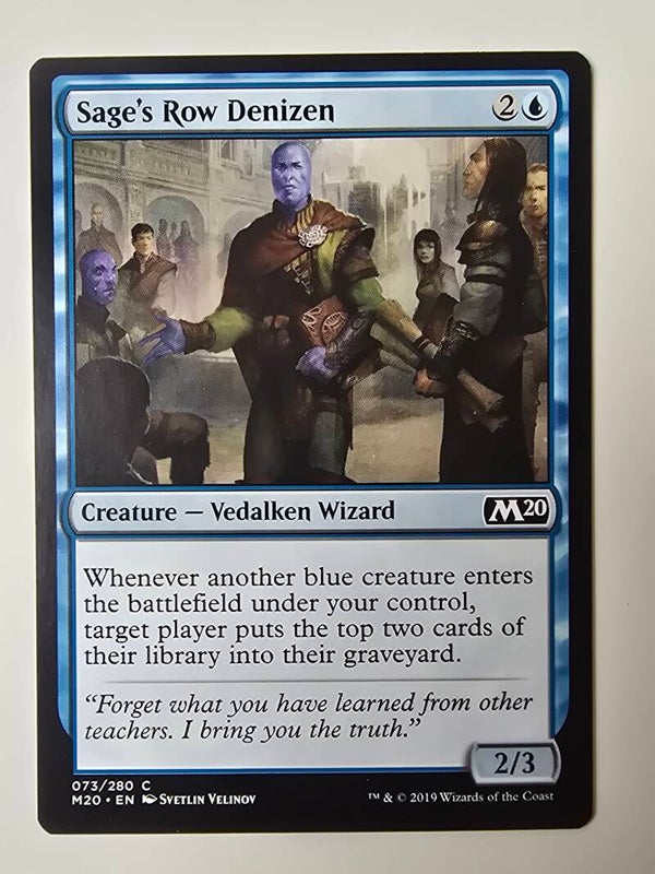 SAGE'S ROW DENIZEN (M20) (073/280 C) (MTG) (TRADING CARD)