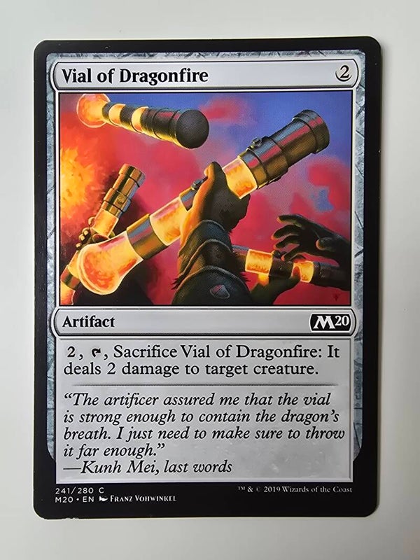 VIAL OF DRAGONFIRE (M20) (241/280 C) (MTG) (TRADING CARD)
