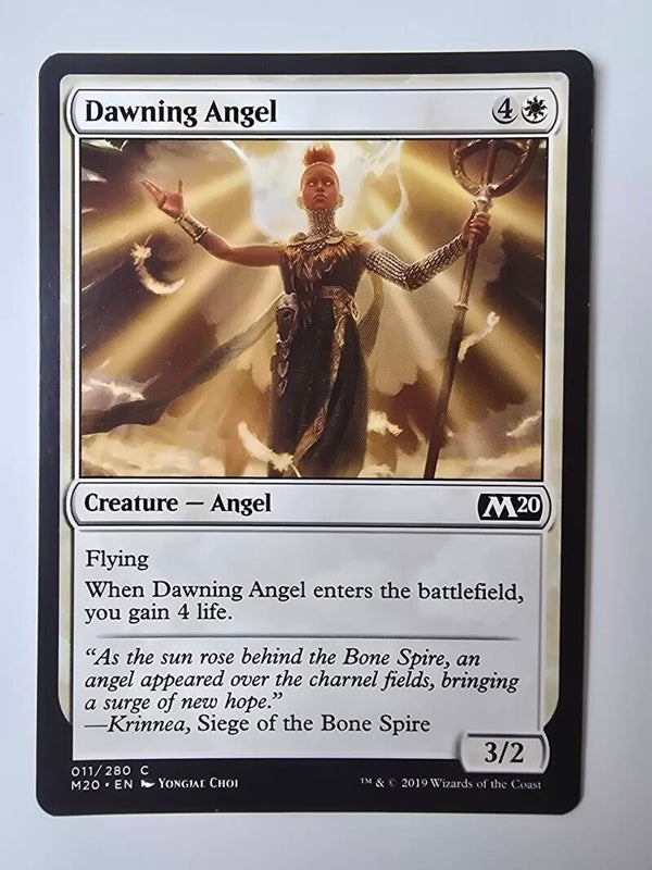 DAWNING ANGEL (M20) (011/280 C) (MTG) (TRADING CARD)