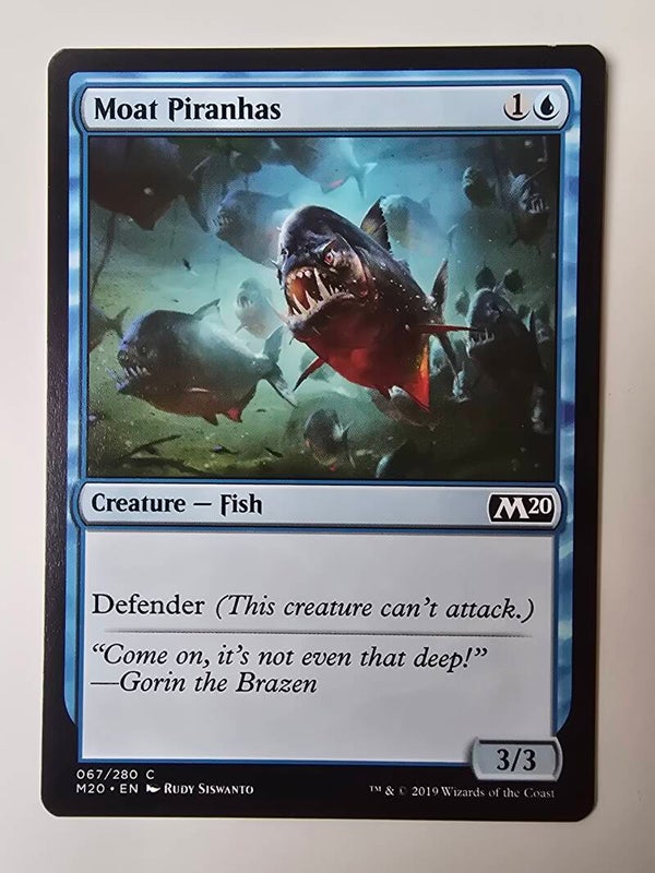 MOAT PIRANHAS (M20) (067/280 C) (MTG) (TRADING CARD)