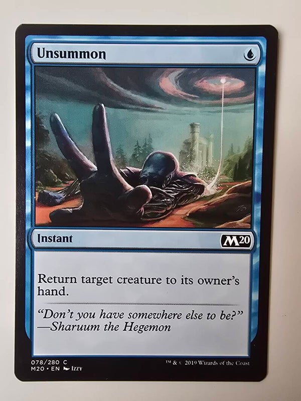 UNSUMMON (M20) (078/280 C) (MTG) (TRADING CARD)