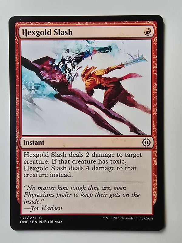 HEXGOLD SLASH (ONE) (137/271 C) (MTG) (TRADING CARD)