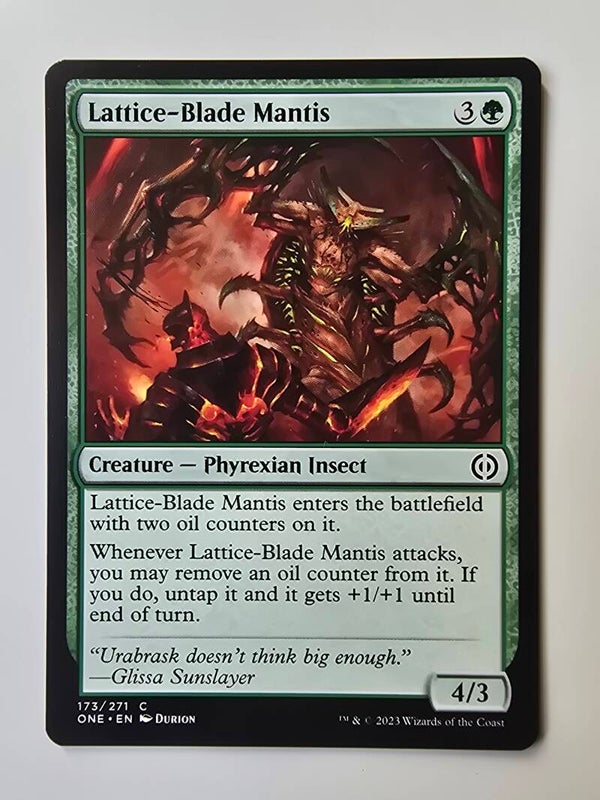 LATTICE-BLADE MANTIS (ONE) (173/271 C) (MTG) (TRADING CARD)