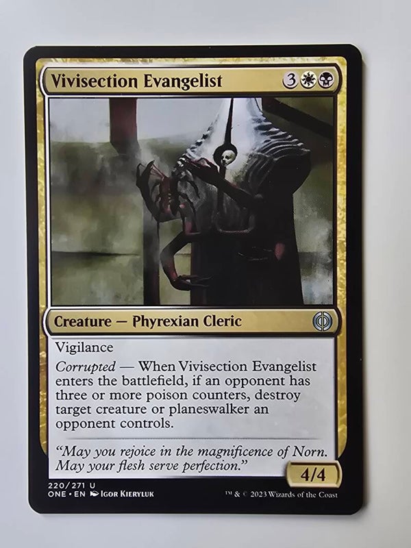 VIVISECTION EVANGELIST (ONE) (220/271 U) (MTG) (TRADING CARD)