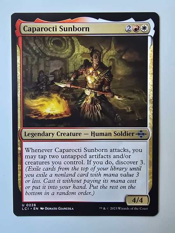 CAPAROCTI SUNBORN (LCI) (U 0226) (MTG) (TRADING CARD)