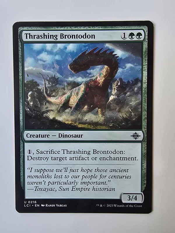 THRASHING BRONTODON (LCI) (U 0216) (MTG) (TRADING CARD)