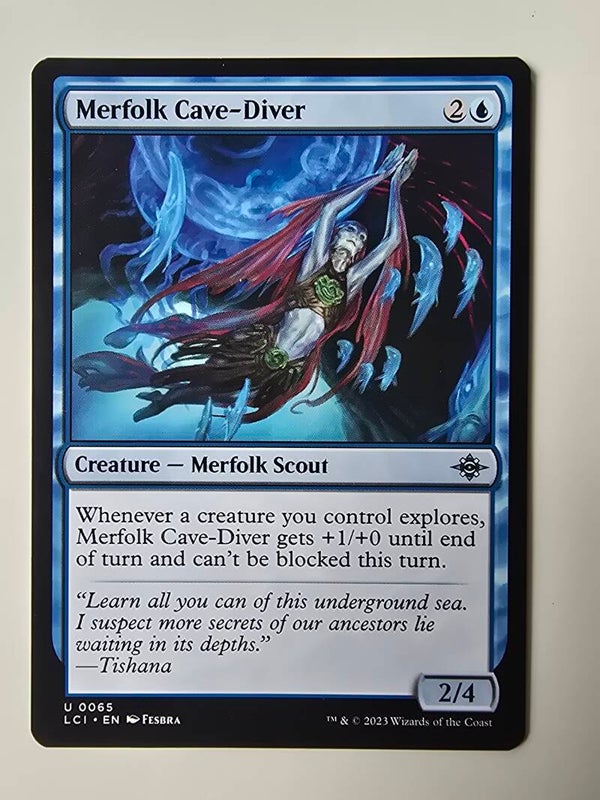 MERFOLK CAVE-DIVER (LCI) (U 0065) (MTG) (TRADING CARD)