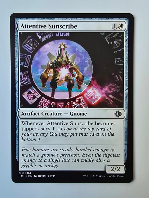 ATTENTIVE SUNSCRIBE (LCI) (C 0004) (MTG) (TRADING CARD)