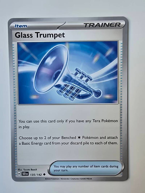 GLASS TRUMPET (STELLAR CROWN 135/142) (POKÉMON) (TRADING CARD)