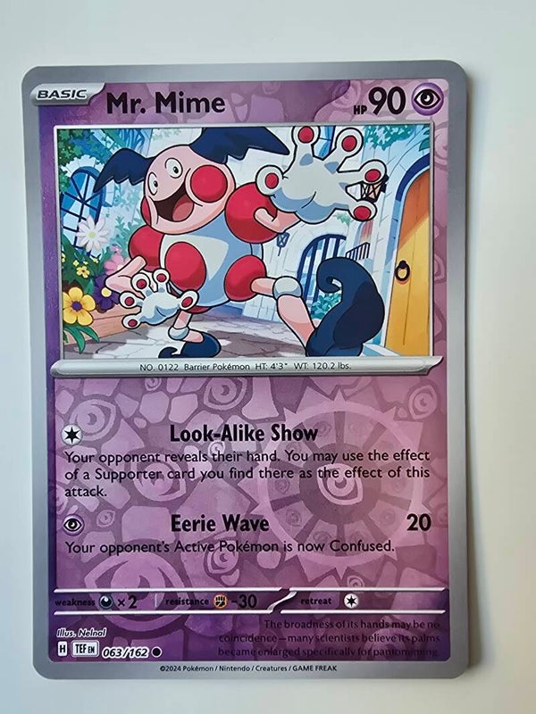 MR. MIME (TEMPORAL FORCES 063/162) (REVERSE HOLO) (POKÉMON) (TRADING CARD)