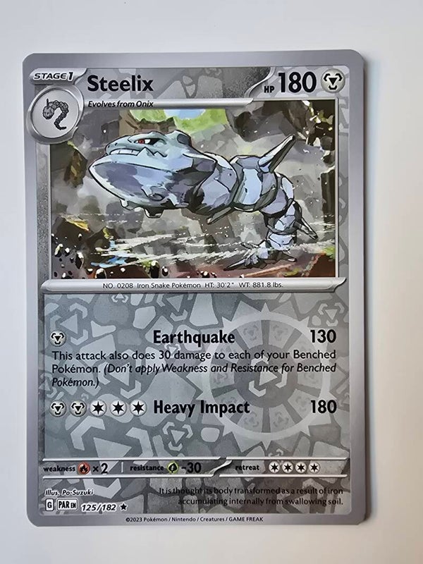 STEELIX (PARADOX RIFT 125/182) (REVERSE HOLO) (POKÉMON) (TRADING CARD)