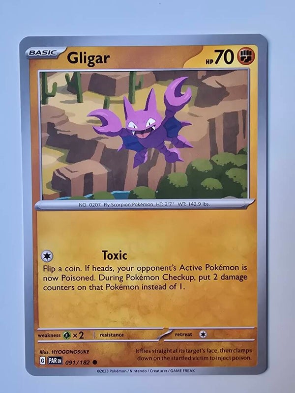 GLIGAR (PARADOX RIFT 091/182) (POKÉMON) (TRADING CARD)