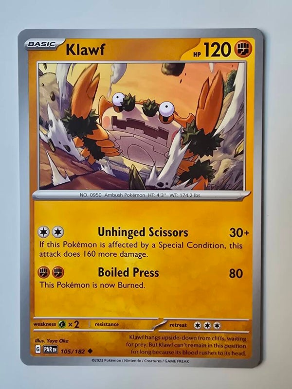 KLAWF (PARADOX RIFT 105/182) (POKÉMON) (TRADING CARD)