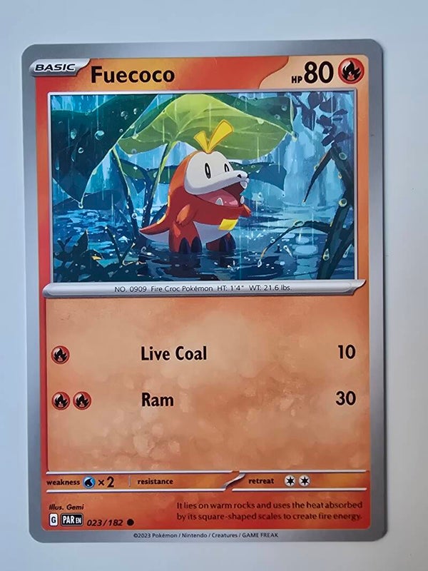 FUECOCO (PARADOX RIFT 023/182) (POKÉMON) (TRADING CARD)