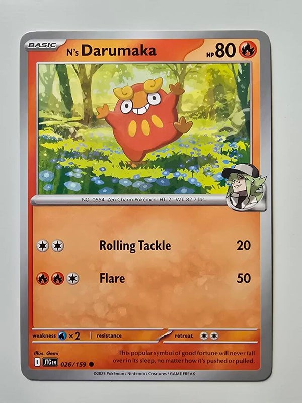 N'S DARUMAKA (JOURNEY TOGETHER 026/159) (POKÉMON) (TRADING CARD)