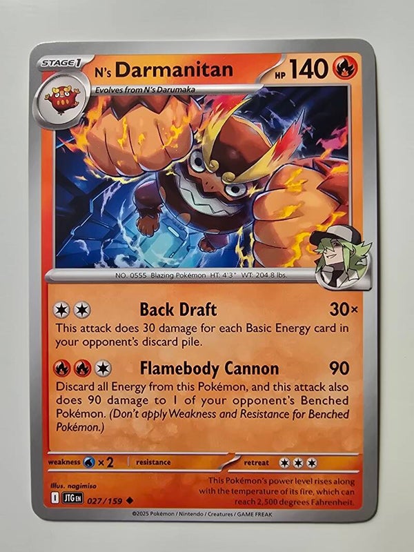 N'S DARMANITAN (JOURNEY TOGETHER 027/159) (POKÉMON) (TRADING CARD)