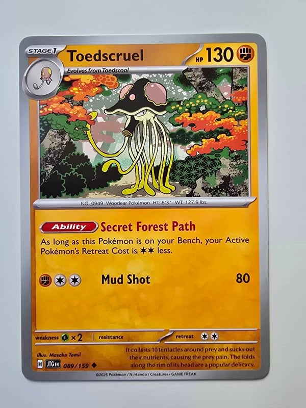 TOEDSCRUEL (JOURNEY TOGETHER 089/159) (POKÉMON) (TRADING CARD)